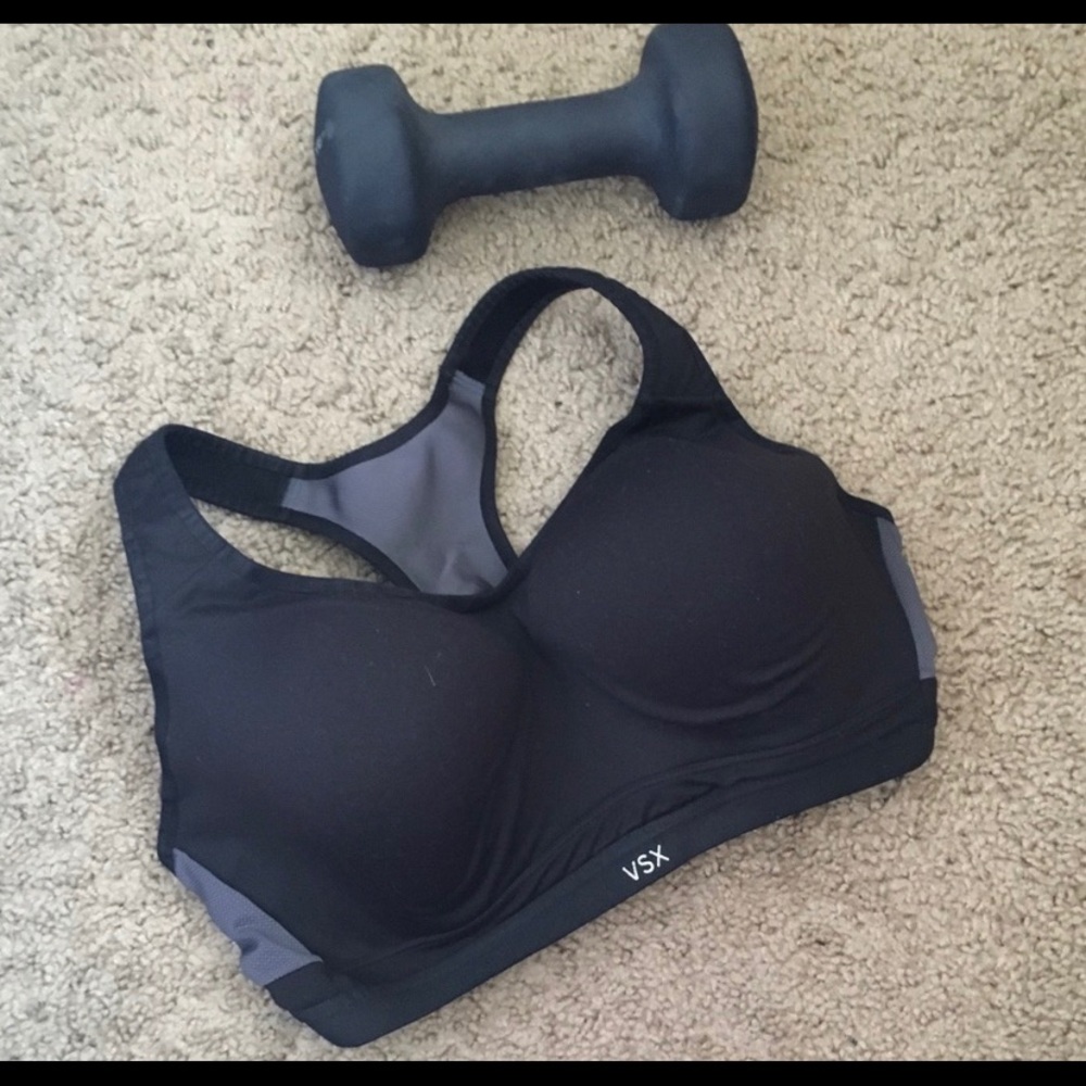 VSX Sports Black Gray Bra 38D by Victoria Secret